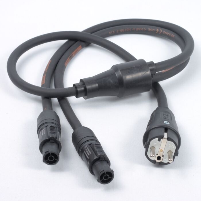 Euro Plug to True1 PowerCon, Professional AC Y Splitter Cable,
