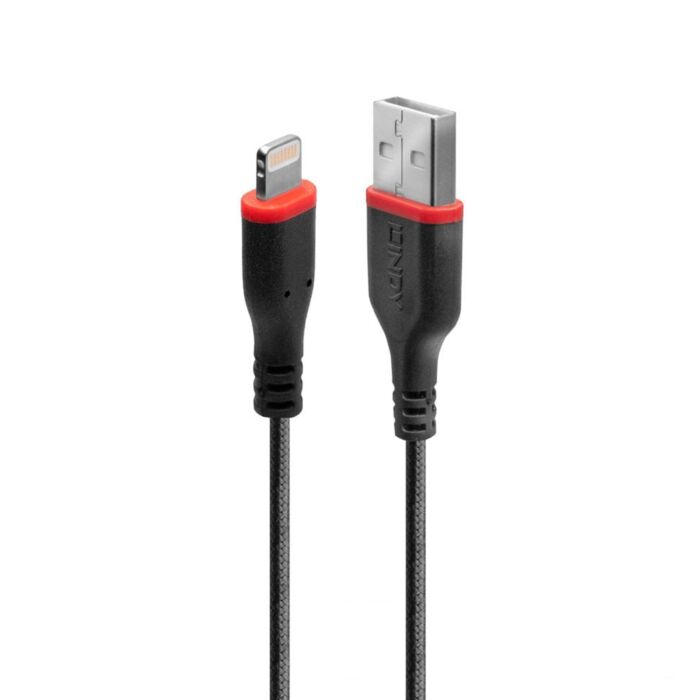 Lindy Reinforced Type A to Lightning USB Cable  - Mfi Certified