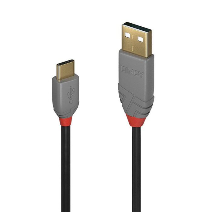 Lindy Type A to Type C 2.0 USB Cable - Anthra Line