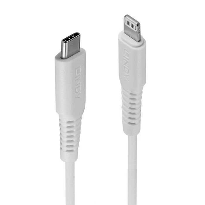 Lindy Type C to Lightning White USB Cable - Mfi Certified