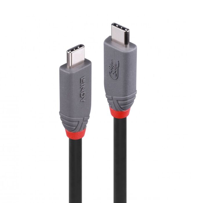 Lindy High Speed Type C to Type C USB 4.0 Cable - Anthra Line
