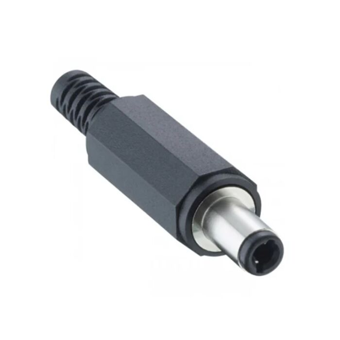 Lumberg DC Power Connector. 4a Plug. 9.5mm Shaft. Cable Mount. Solder. Forked Contact