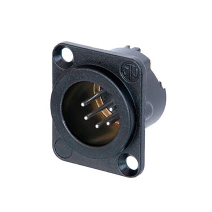 Neutrik 5 Pin NC5MD-LX-BAG Male XLR Chassis Connector