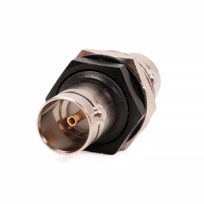Neutrik NBB75FI 12G Panel Mount Coax Connector. Feed-through SDI Joint / Coupler