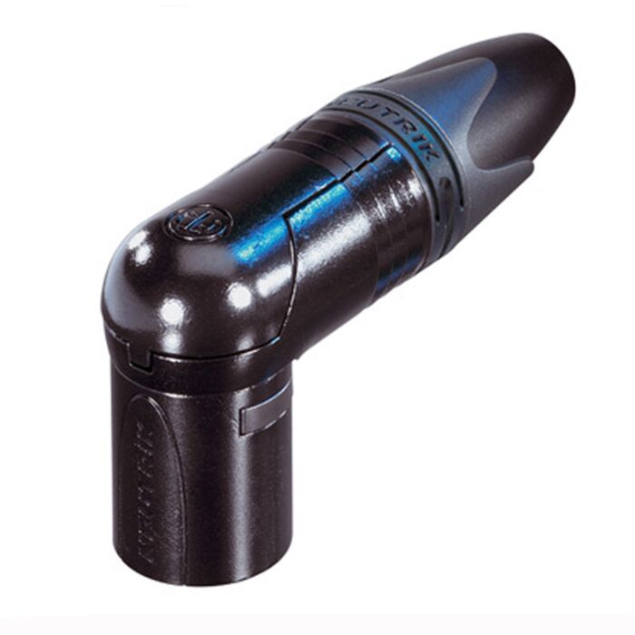 Neutrik 3 Pin NC3MRX-B Right-angled Male XLR Connector