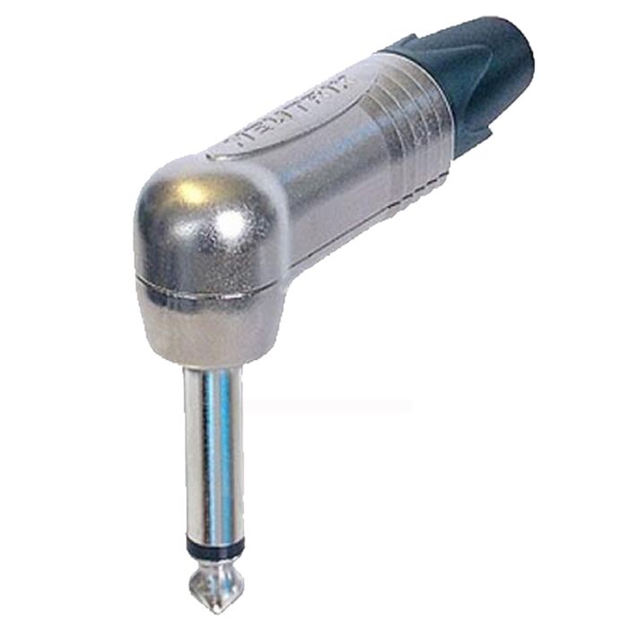 Neutrik NP2RX Silver Quarter Mono Jack Angled Plug Connector