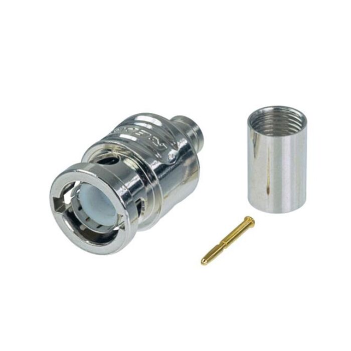 REAN RB75BLP7 Straight BNC for RG59 Cable. Suits Van Damme Plasma COAX 268-306-000