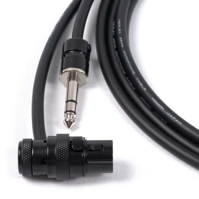 Low Profile Female XLR to TRS Lead. Squareplug. Mogami 2549 Audiophile audio interconnect lead