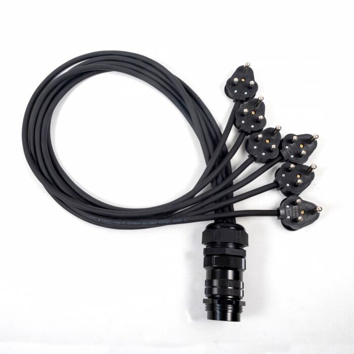 Socapex Spider - 15amp Round Pin Plug to 19 Pole Female Soca