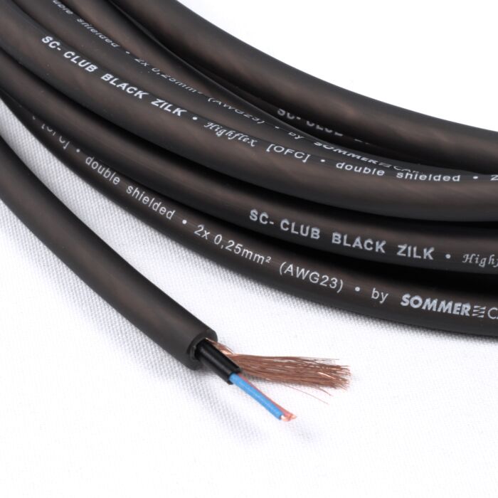 Sommer SC-CLUB BLACK ZILK. Double Shielded Mic Cable. AES/EBU and DMX Compatible