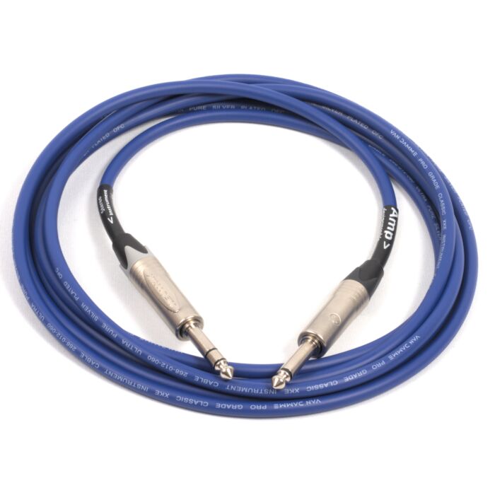 Stereo Guitar-Instrument Cable for connecting stereo instruments to guitar amplifiers