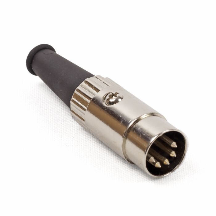 Switchcraft 5 Pin Shielded Din Plug. 05BL5MX. 180 degree