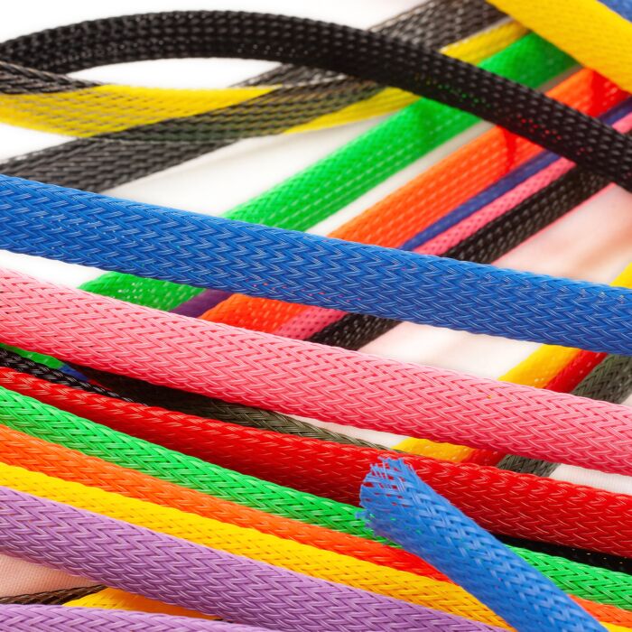 Techflex 15.8mm Flexo PET. PTN063. Coloured Expandable Braided Sleeve - Sold by the Meter