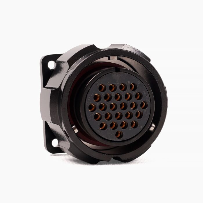 Ten47 VEAM 25 pole Panel Female Multipin (8 channel). Solder Type - Metal Lockring