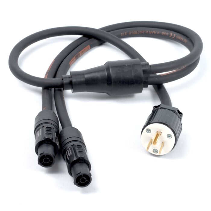 US Plug Nema to True1 PowerCon, Professional AC Y Splitter Cable,