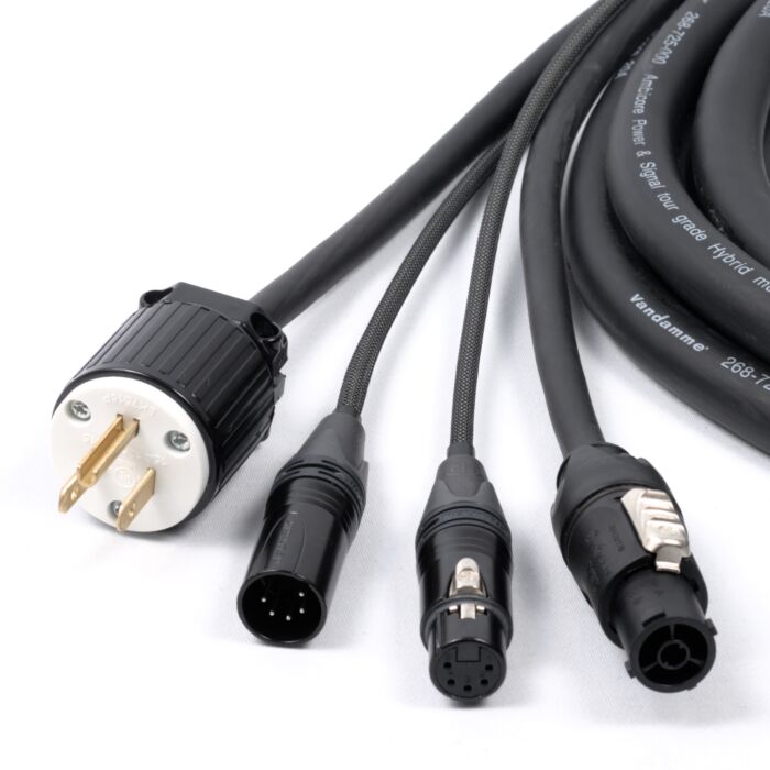 USA Plug to True1, DMX Hybrid Power and Signal Cable.