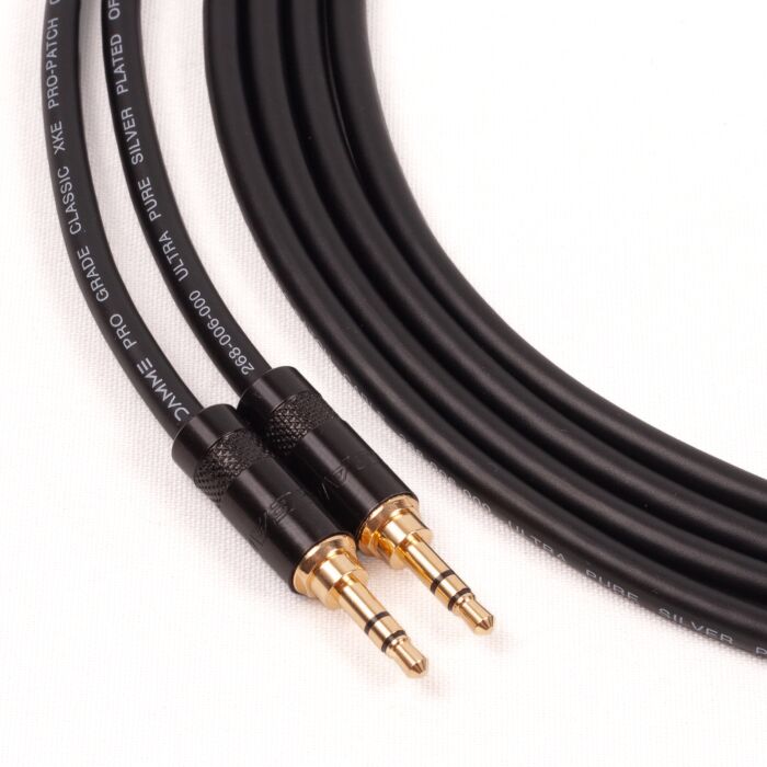 RCA Phono To 3.5mm Stereo Mini Jack Aux Cable Van Damme Pro Lead Orange 1m