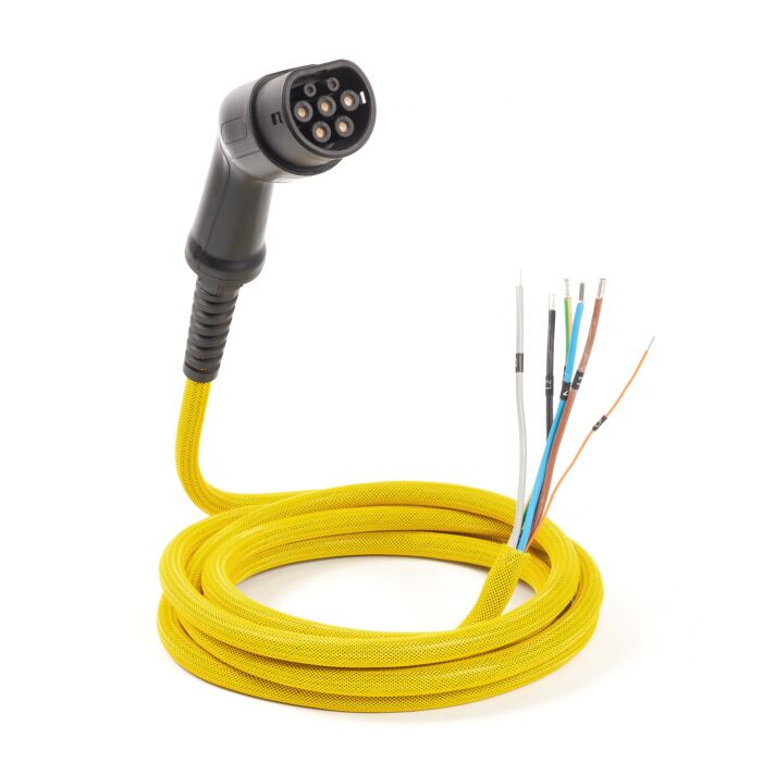 Viper-Custom – 22kw Type 2 EV Charging Cable – Tethered  - Multiple Colour and Lengths Available