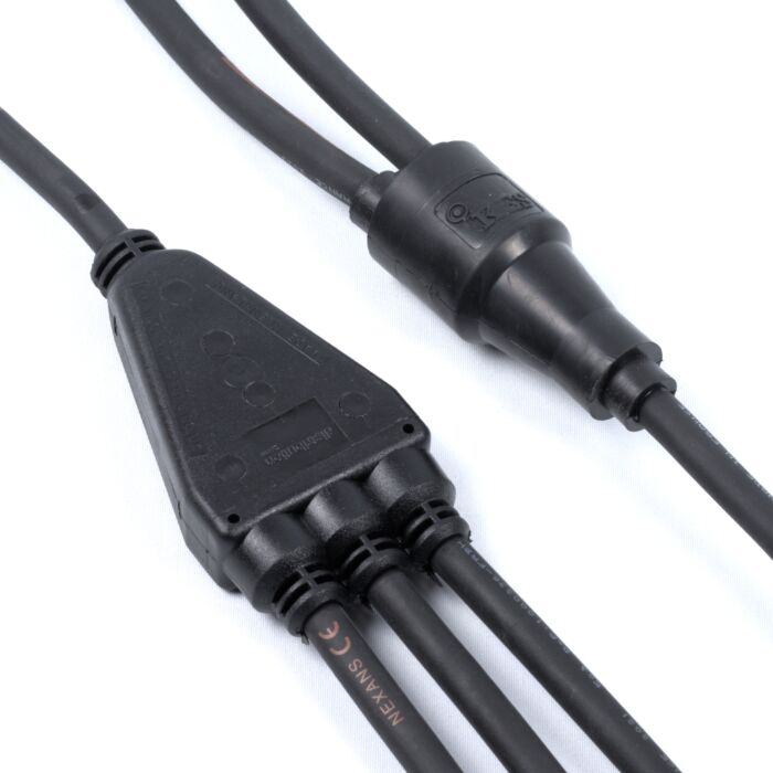 Y Split H07 Cable, 2 and 3 way tough rubber splitter cable