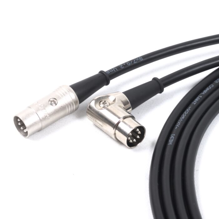 Custom Length Angled to Straight 7 Pin Din Midi Cable. Foot Switch to Amp, Rocktron, Fractal Lead