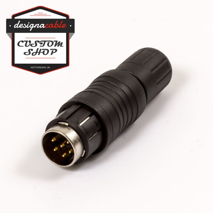 Binder 440 6 Pole Locking Din. Cable Mount Connector. IP67. 99-4817-00-06