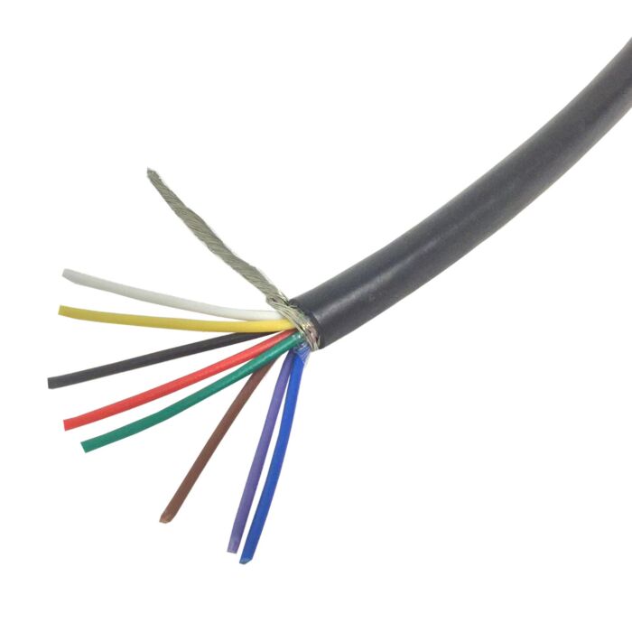 Screened 8 Core Defence Standard Cable. 72-8-C. Din. DC Power data RS232 bulk 