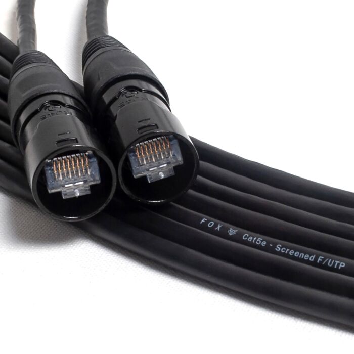 Fox Cat5e and Cat6 Flexible Ethercon Cable. Shielded Network Data Lead