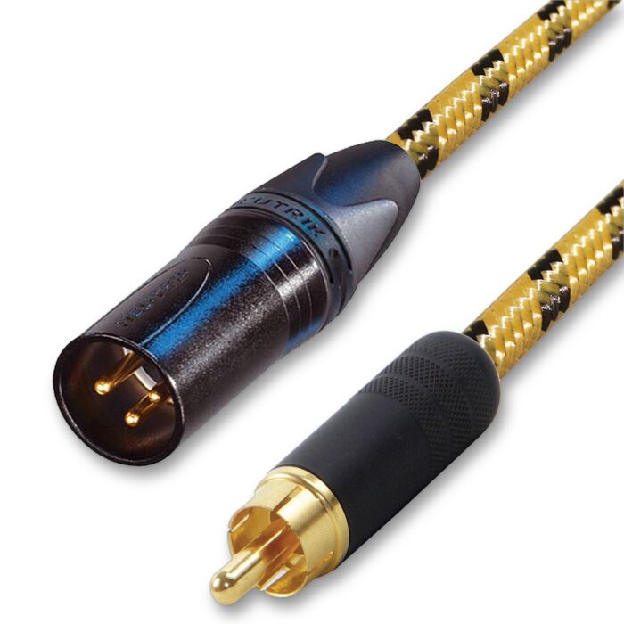 Gold Plated RCA to Male XLR Vintage