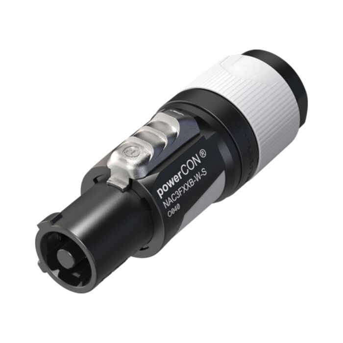 Neutrik NAC3FXXB-W-S Single Phase Locking powerCON Cable Connector