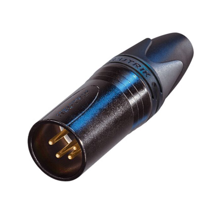 Neutrik 4 Pin NC4MXX-B Gold Male XLR Connector. Headphone Amp & DC power 
