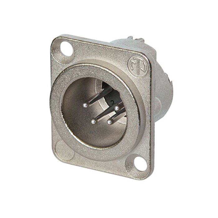 Neutrik NC4MD-LX Male 4 pin XLR Chassis Panel Mount. Silver Contacts