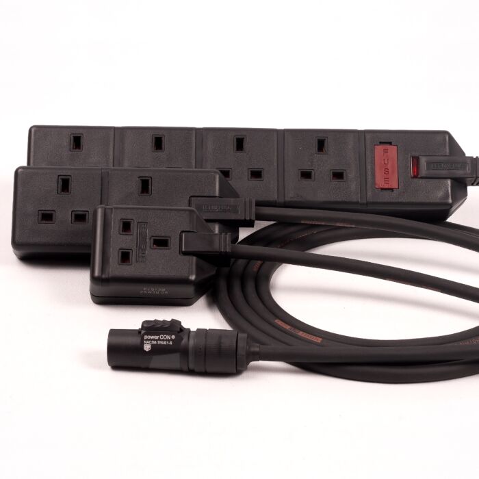 powerCON TRUE1 to 13amp Gang Socket (3x1.5mm) H07RN-F Tough Rubber Cable