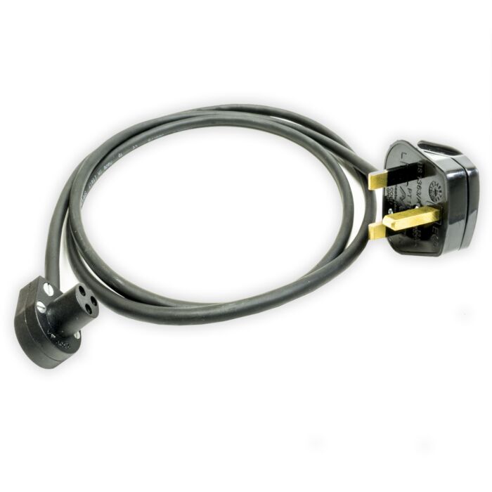 QUAD 3 Pin Mains Power Cable. Angled 3amp. Quad 33. 303 power amplifier. FM3 Tuners