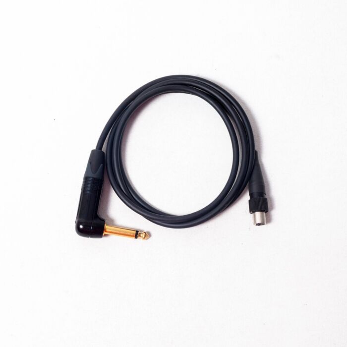 1m - Rean 4 Pole Locking Tiny XLR to Angled Jack (Peavey Beltpacks)