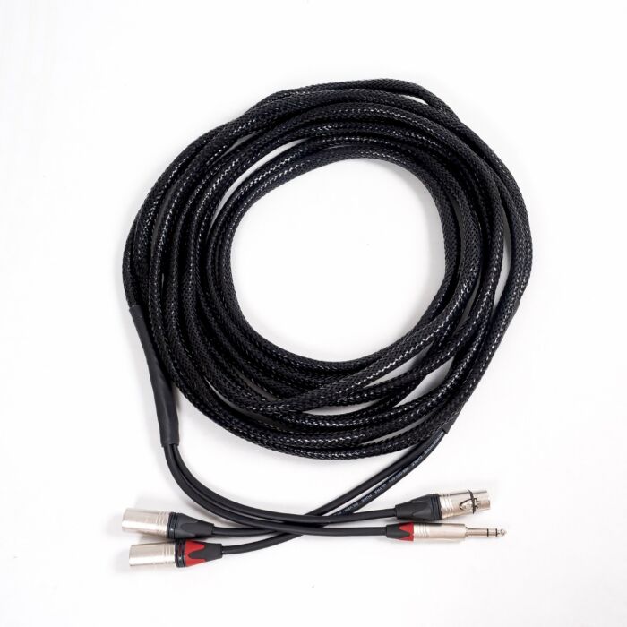 8m Gorilla Loom Van Damme Cable Balanced Jack & F-XLR to Male XLRs