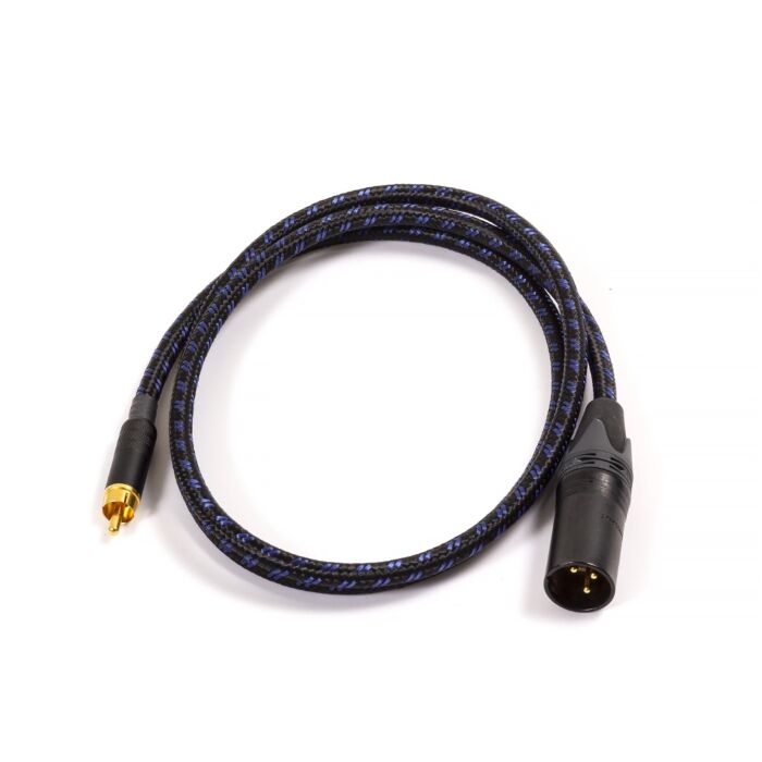 Switchcraft 3502 RCA to Neutrik 3pin Male XLR Black. Sommer Black &Blue 1m