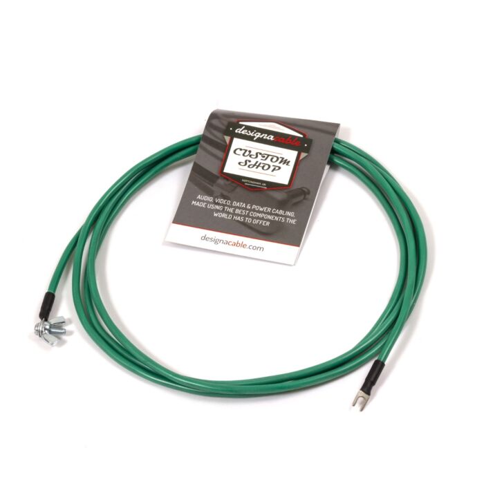 WingNut to Spade. Lapp Silicone Green 2m