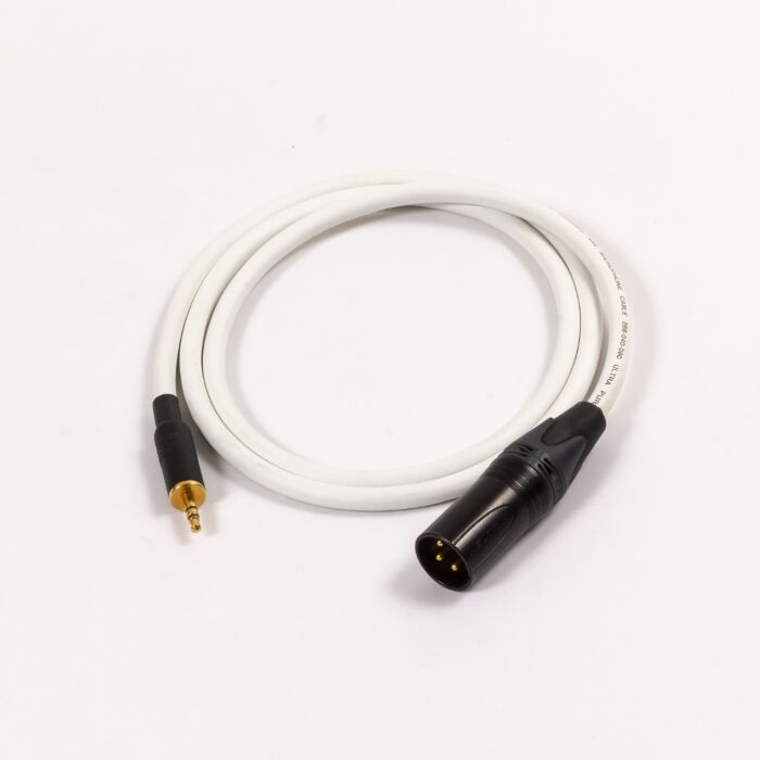 Switchcraft Gold Mini Jack to Neutrik 3Pin Male XLR. VanDamme Mic. White 1m - (Stereo)