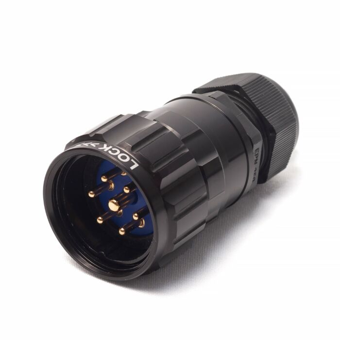 SHOWSAFE SOCAPEX 7-PIN Hoist Connector - MALE PLUG - P7-LM-S-M32-BK-UL