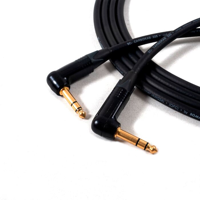 Sommer Carbokab Balanced Lead - Neutrik Angled Gold Jack to Right Angle Jack