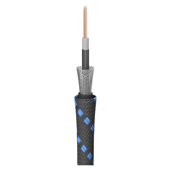 Sommer SC-Classique Guitar. Bass. Instrument Cable. Black & Blue Vintage Braided