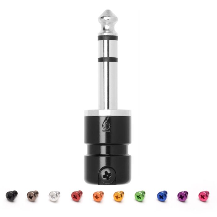 SquarePlug SPS6-SBK Short Body Stereo (TRS) Straight 6.35mm Jack. BLACK