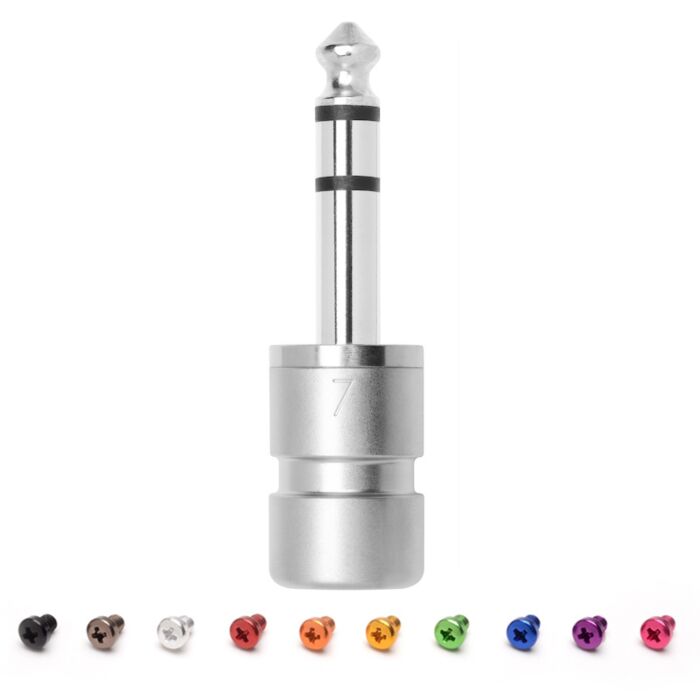 SquarePlug SPS7-S. Y & Insert. Stereo (TRS) Straight 6.35mm Jack. Silver