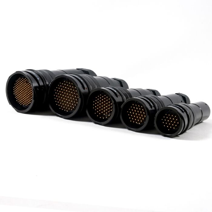 Ten47 Tourline Multi Pin Connector. 25 to 150 pin. Cable Mount. Male. 