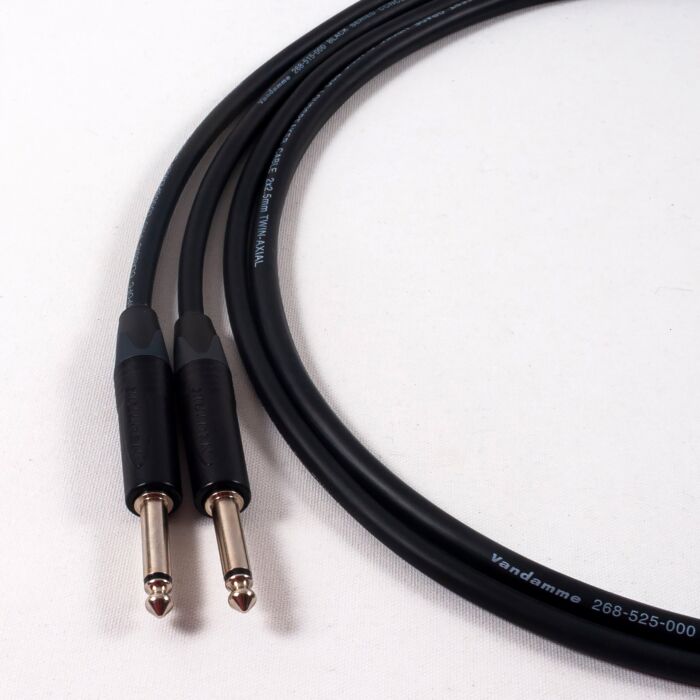 Tour Grade Jack to Jack Speaker Lead. Van Damme Cable. Amp Head to Cab. Black and Silver Neutrik Jacks