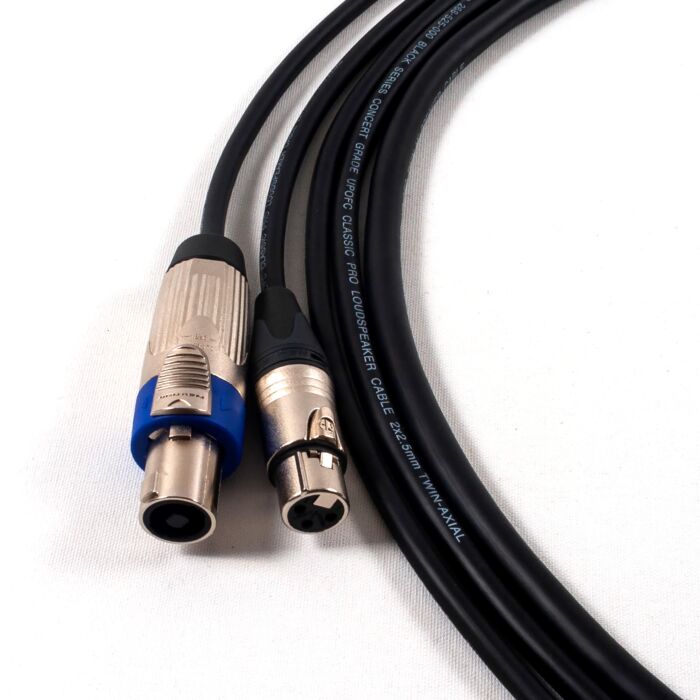 Tour Grade Van Damme Speakon to Female XLR PA Speaker Cable.