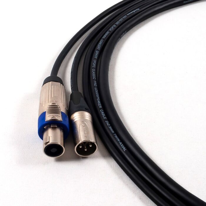 Tour Grade Van Damme Speakon to Male XLR PA Speaker Cable. 