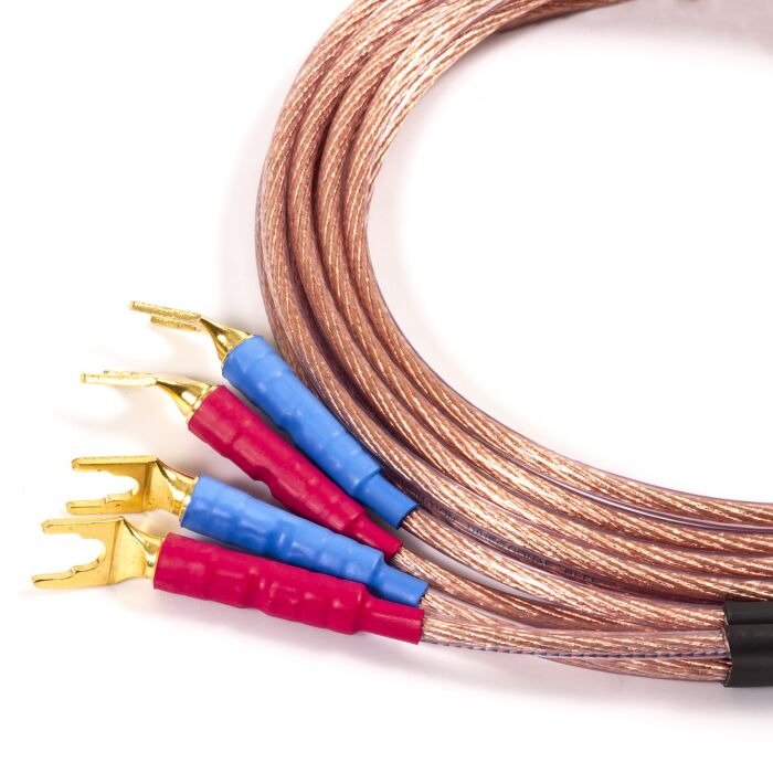 Van Damme (4mm) High-Definition Audiophile Speaker Cables. Spades