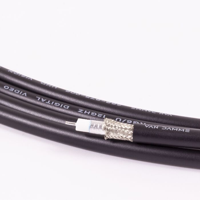 Van Damme 12G 75ohm Coax - Enhanced UHD - RG6 Style Solid Core - 268-875-006