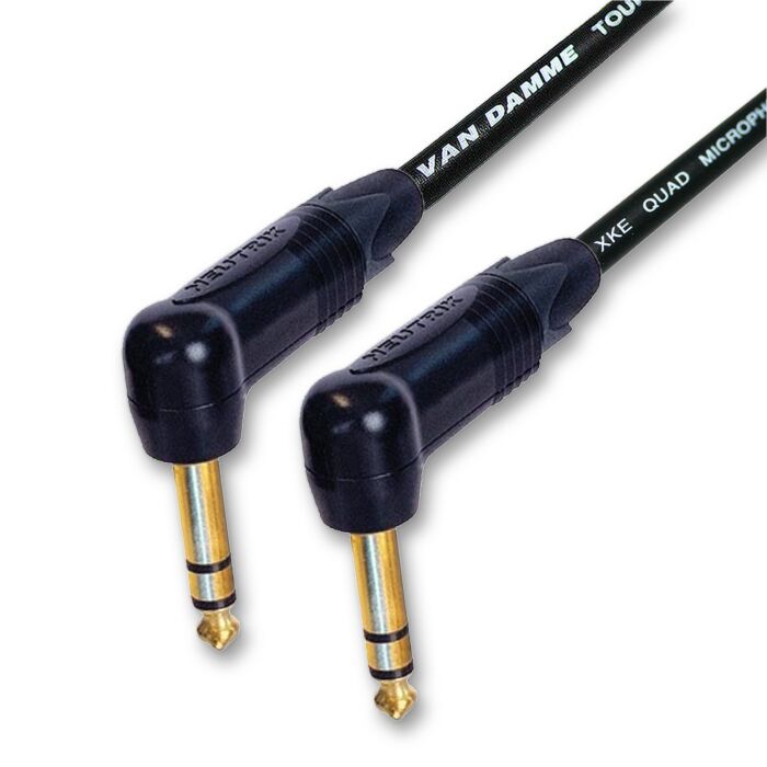 VanDamme Starquad Balanced Lead - Neutrik Angled Gold Jack to Right Angle Jack